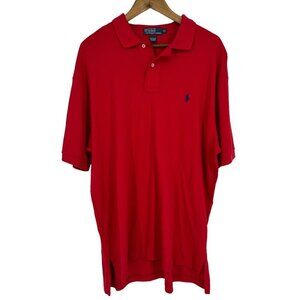 Polo Ralph Lauren Short Sleeve Red Blue Pony Polo Shirt Men's Size XL
